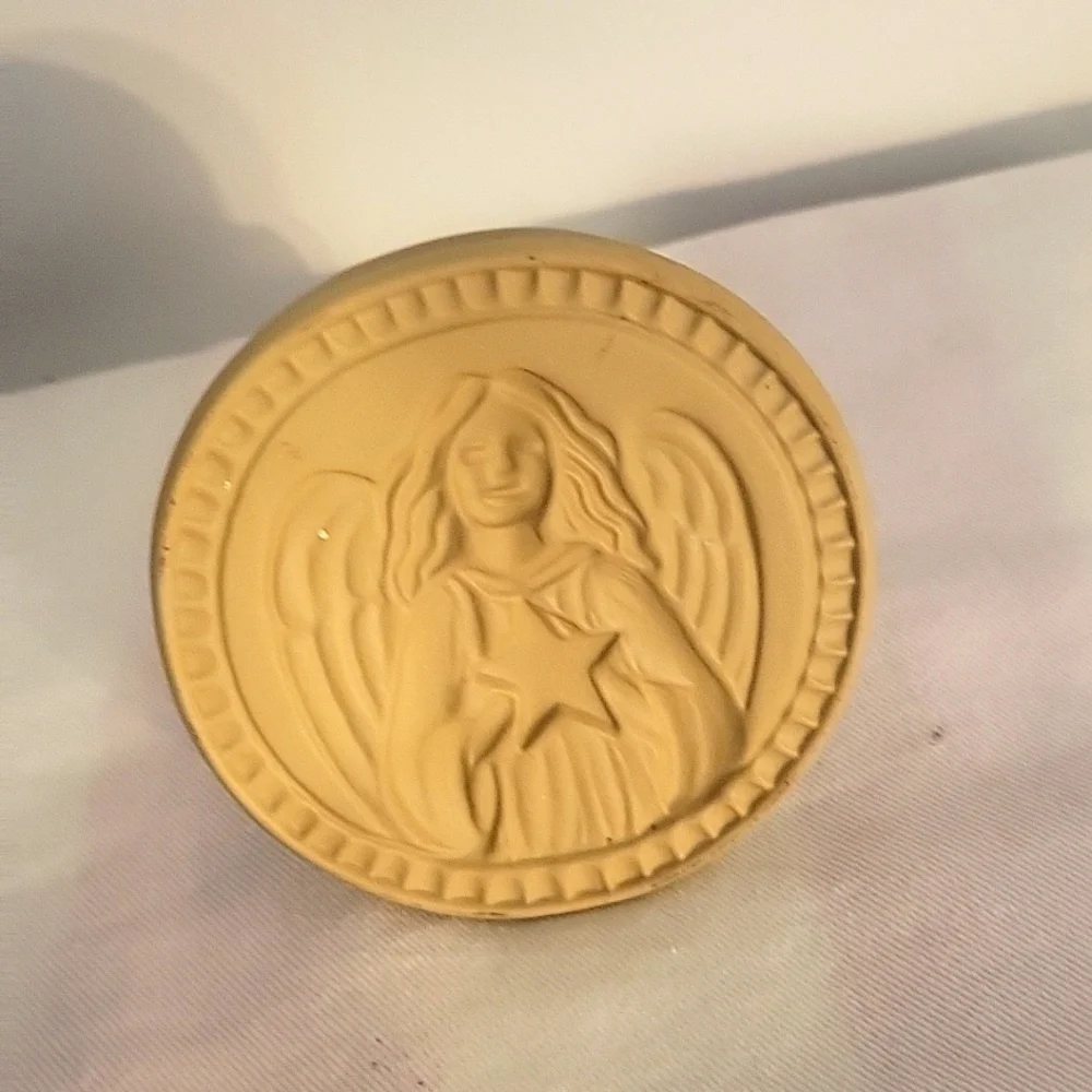 Vintage The Cookie Stamp Brown Bag Cookie Art Heavenly Angel #11